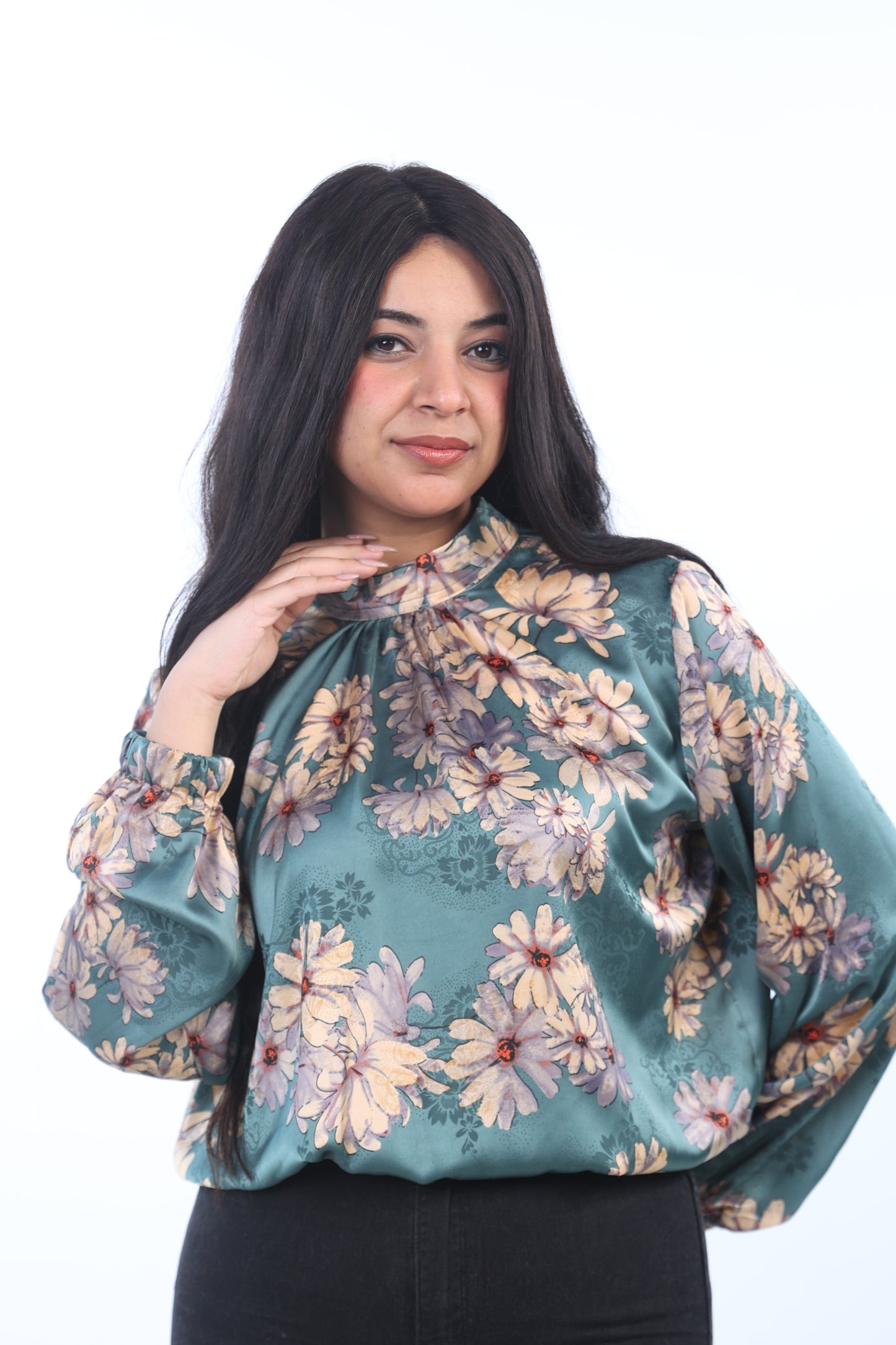 Satin blouse 1046