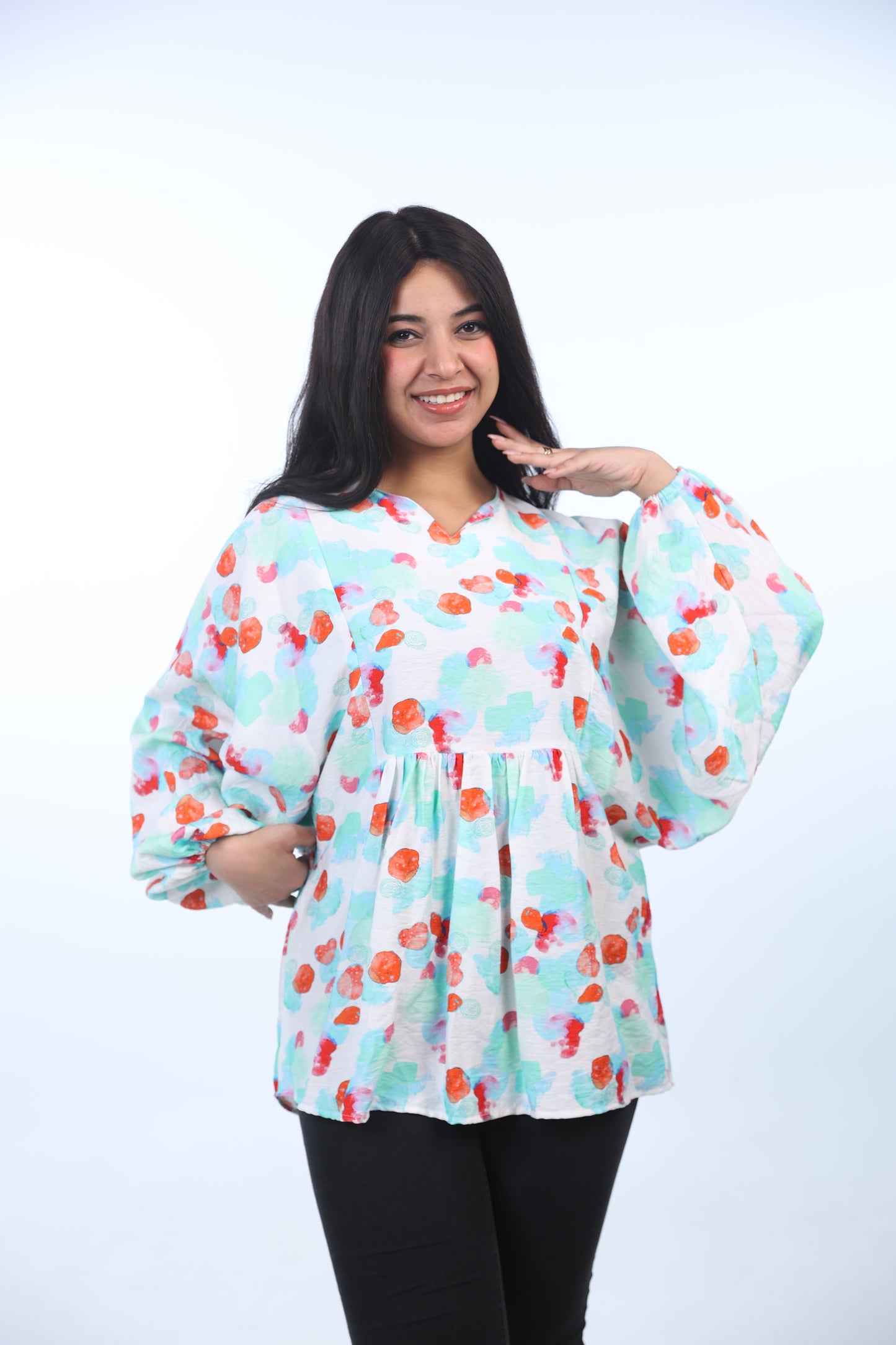 Oversize printed blouse 1155