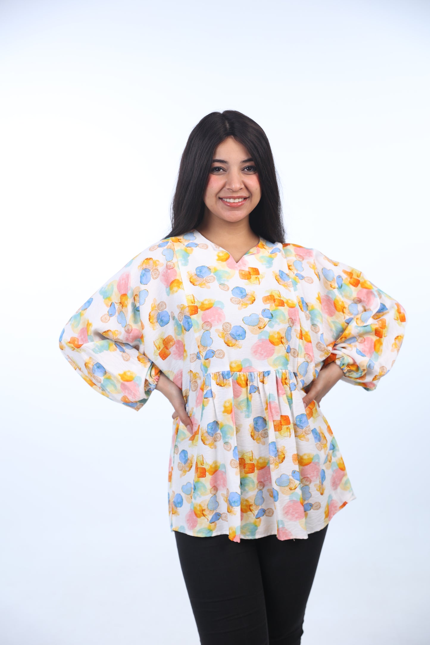 Oversize printed blouse 1155