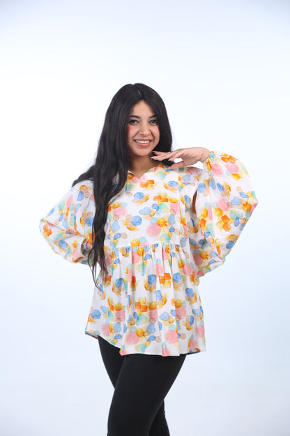 Oversize printed blouse 1155