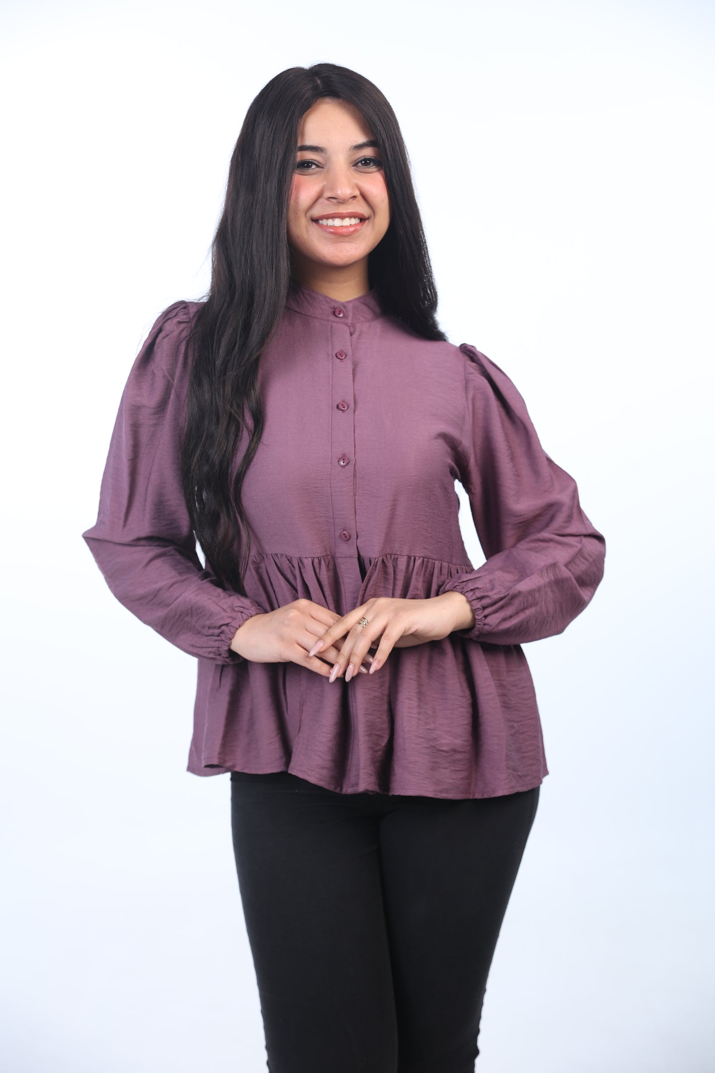 basic blouse with puff sleeve	1098