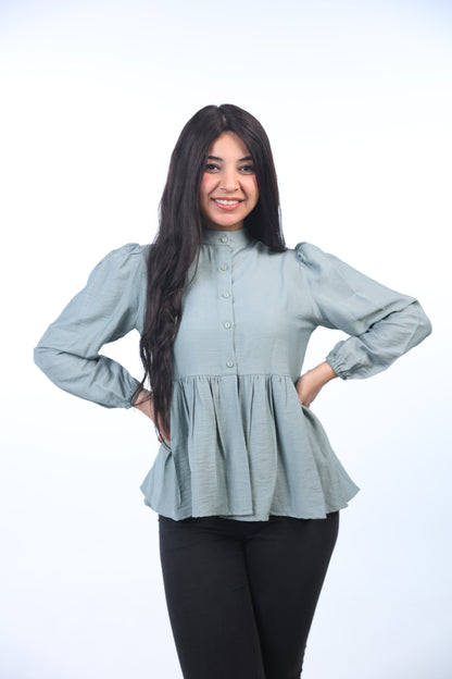 basic blouse with puff sleeve	1098