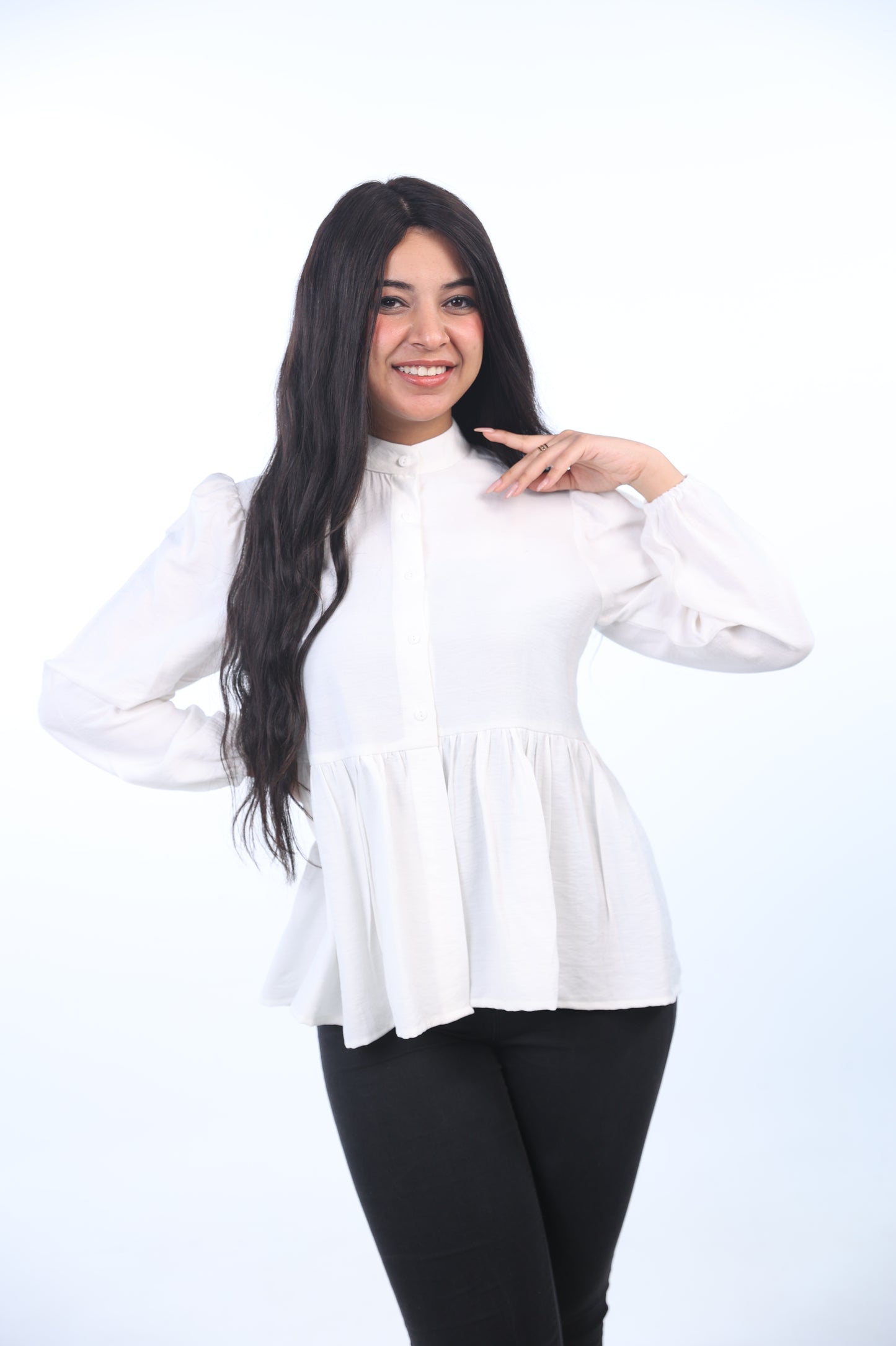 basic blouse with puff sleeve	1098