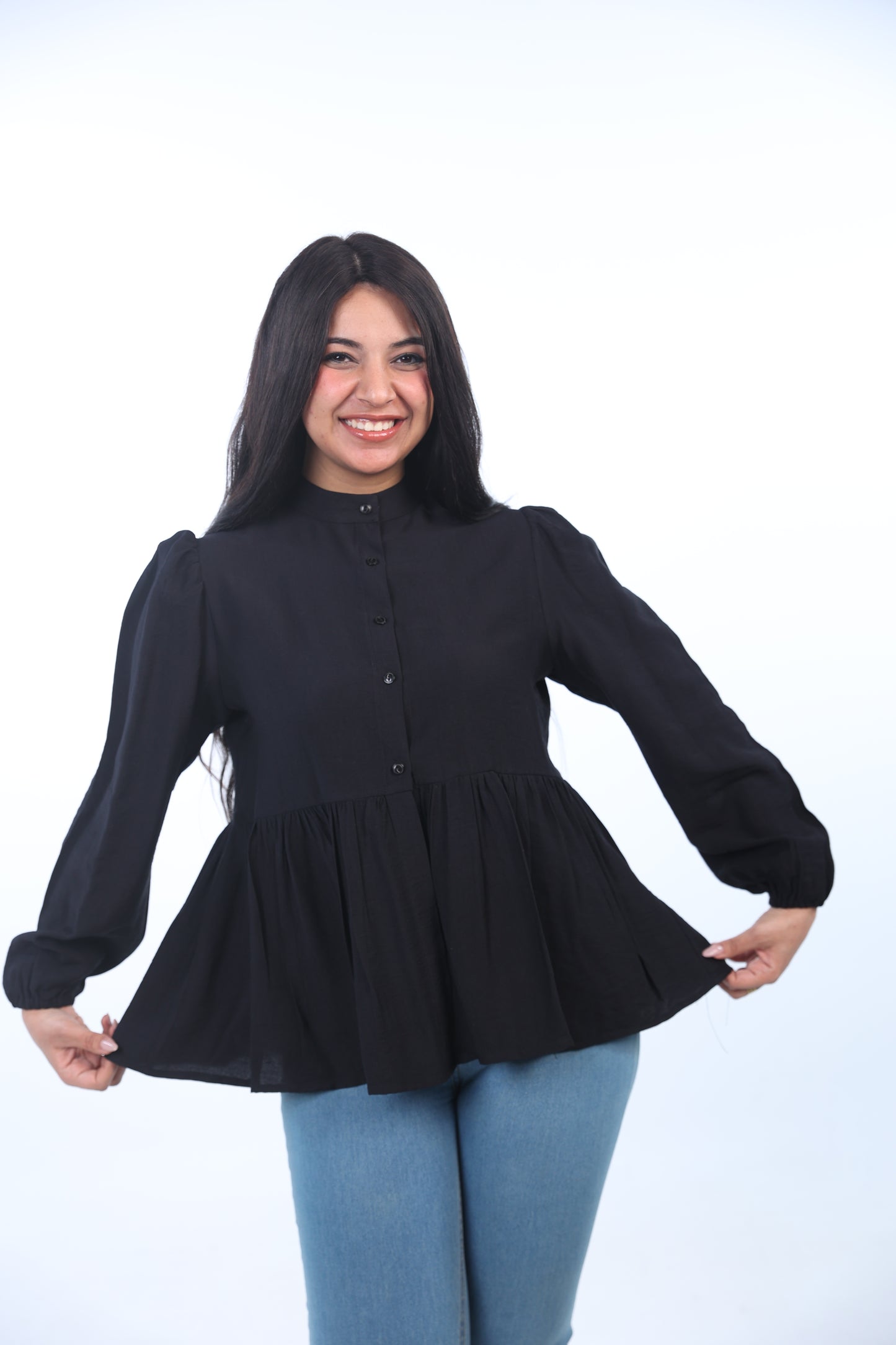 basic blouse with puff sleeve	1098