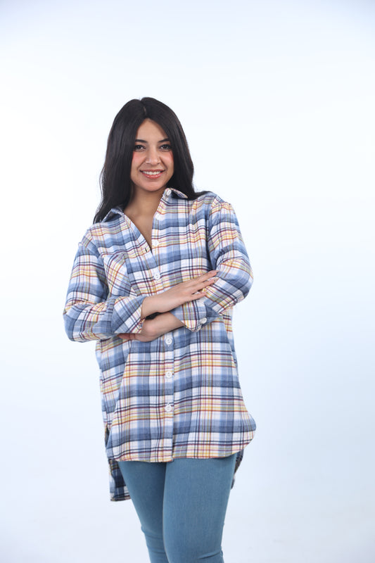 Long Checkered Shirt 1034